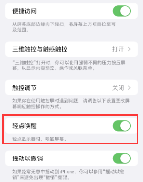 阳江苹果授权维修站分享iPhone轻点无法唤醒怎么办 