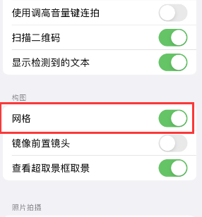 阳江苹果手机维修网点分享iPhone如何开启九宫格构图功能 