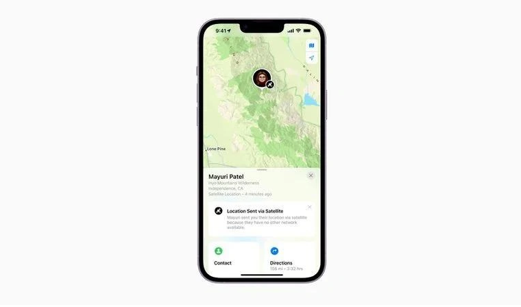 阳江苹果14维修分享iPhone14系列中 FindMy功能通过卫星分享位置方法教程 