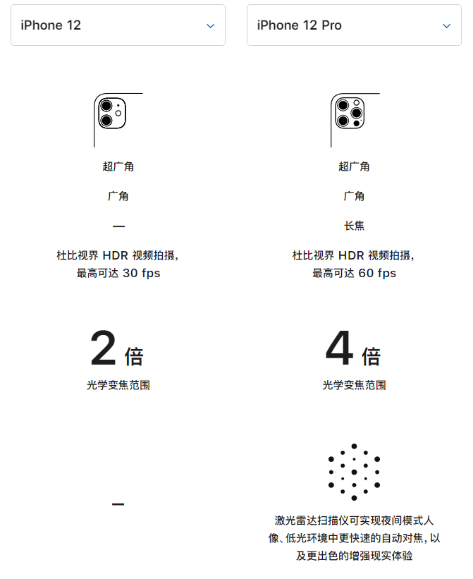 阳江苹果手机维修分享苹果 iPhone 12 与 iPhone 12 Pro 选哪款 